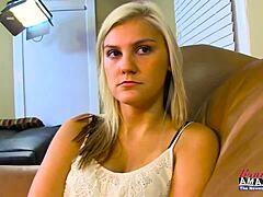 Horny blonde coeds bailey and olyssia intensely suck and share cock before pounding