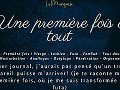 In this emotional tale, a first time for everything unfolds in French audio porn with futa elements.