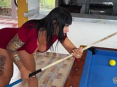 Sayafit And Anissa Play Pool Balls Between Buttocks