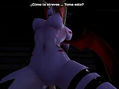 elf woman rides big cock with neko sister and slime girl dominates