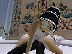 Lady Bastet Of Egypt Uses Her Servant Girl