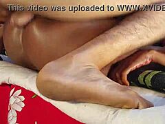 Gangbang interracial foursome with black and white banging in homemade amateur video