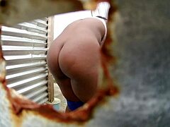 What if you caught this extreme big ass amateur changing in a beach cabin dress?