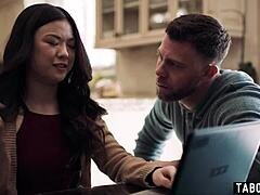 hey, asian teen lulu chu overhears milf slimthick vic banging roommate seth gamble