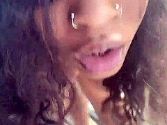 Ebony slut Kashofficials gets strapped hard by Renity Love on the balcony in tight pussy lesbian doggystyle with dildo toy. Petite natural tits moan in outdoor public riding.