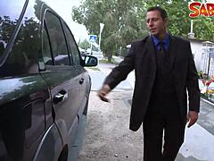 hot widow explores european blonde anal with deepthroat and hardcore cumshot in interactive style