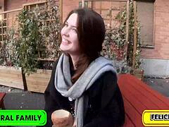 Curvy Hungarian Beauty Felicia Vinas With Big Tits And Ass Devours Cock In Doggystyle Creampie Bang. She Licks And Swallows Cum In Budapest.