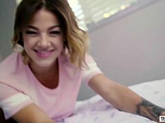 Evelin starts by sucking a big cock in POV, then she gets handjob action before deepthroat and ball licking in the kitchen. Finally, she takes it doggystyle with brunette intensity.