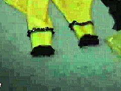 she layered up in three layers of latex and four layers of gloves, then added a gasmask for intense self-bondage play