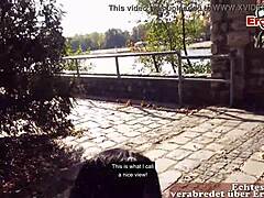 So this German Latina milf gets caught in a public sex pickup at Berlin park, turning into a wild outdoor pov date with flashing and fucking.