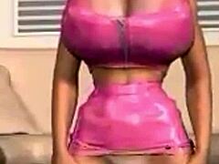 i love how vivi guedez, this busty milf, rides that machine with her natural tits bouncing