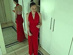 Bet You Cant Keep Your Pants On While Watching Me Undress In Pov With Saggy Tits And Skinny Body Tease