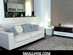 smallhoe - spoiled teen 18+ gets a surprise from her stepdad's presence