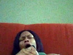 Making myself feel creamy and smooth in a relaxing way.