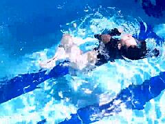 I Feel So Sensual in My Latex Body Underwater as Jessica Bunny, Exploring the Pool's Depths with My Submissive Vibes