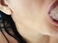 Helping the maid's daughter enjoy her fresh morning milk routine