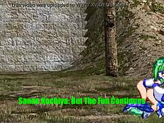 sanae takes control over cirno in funny touhou parody