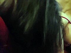 I Feel So Aroused as French Slut in Black Satin Dress and Red Garter Belt Gets Spanked and Rimmed in Doggystyle