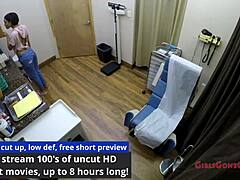 Oh man, check this out 😏 Jackie Banes is getting her yearly gyno exam from nurse Lilith Rose, all caught on hidden cam at the hospital!