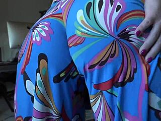 moans in blue tights fetish