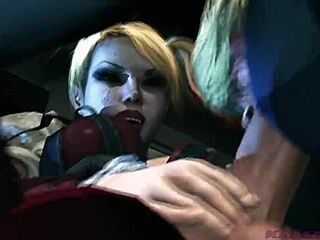 Supergirl meets Harley in hentai clash