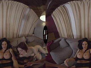 Virtual taboo handjob with little slut