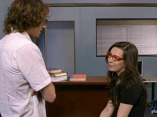 Tiny Nerdy Fucked Hard in Library