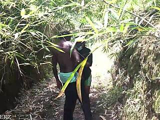 Cheeky Asian Student’s Doggystyle Fuck at Bush Track