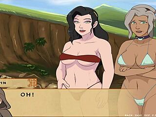 Lesbians enjoy anime game together