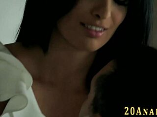 What’s behind that busty babe’s rough anal banging?