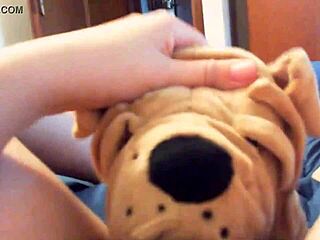 Dirty Nicoletta fucks plushies hard right now