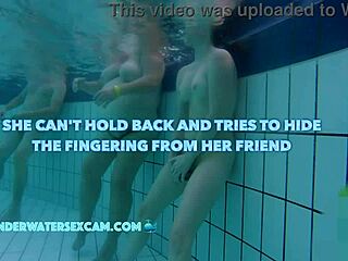 Naughty girl caught at pool