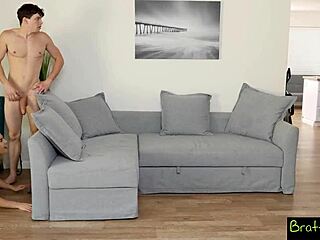 bratty stepsis teases stepbrother near stepmom’s bed
