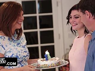 Petite Teen's Birthday Shock