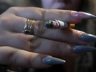 close-up fetish with my hands & cigarette