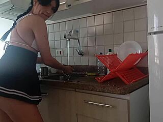 Latina Beauty Cleanses Her Curves in Sultry Scene