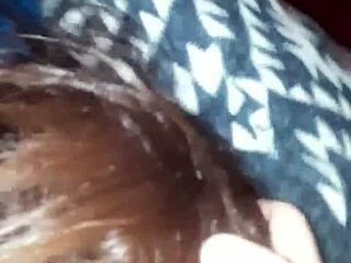 what’s behind this latina brunette’s garage blowjob debut?