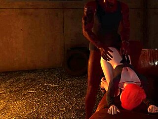 How does a petite redhead handle intense interracial heat?