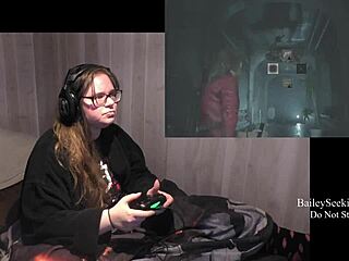 Resident Evil 2 Strip Playthrough With Tattooed BBW Brunette