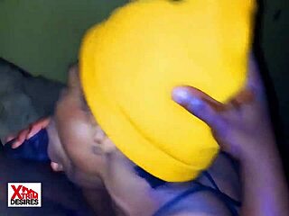 Naija girl teases with cum-swallowing blowjob