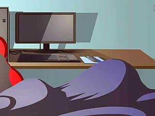 Vampire babe’s sly hentai cock ride