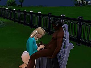 Blacken Seduces Barbie in Public Anime Fuck