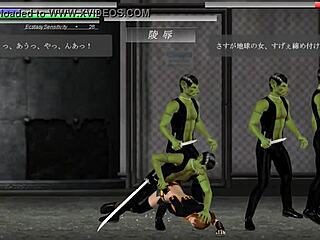 Aya’s Sex with Alien Men in Blade House Hentai
