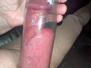nut sac stretching in tight grip