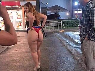 Pornstar fucked after fast food stop