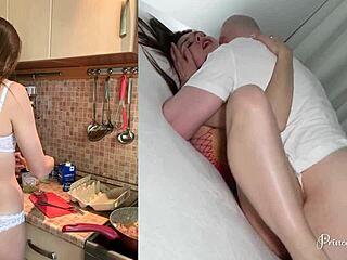 student princess alice rides cock after tasty meal