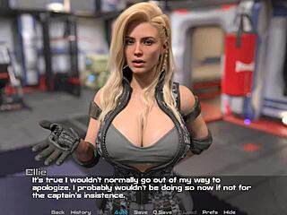3D workout with curvy blonde lover