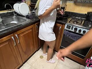 Milf Seduces Me in Steamy Kitchen