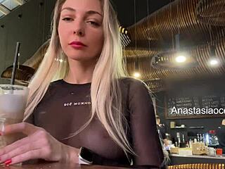 Blonde Reveals Curves in Public