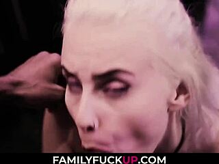 Blonde Faces Huge Ebony Test